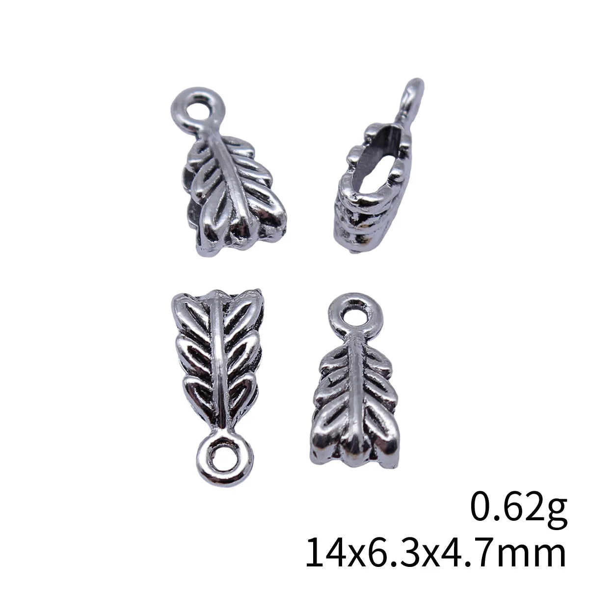 14x6.3x4.7mm 0.62g Multicolor Zinc Alloy Leaf Three-Way Connector Charm for DIY Necklace Bracelet Jewelry Making