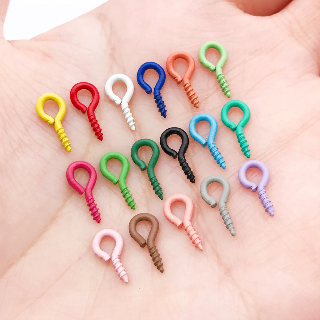 Iron Screw Eye Pins Hooks for DIY Jewelry Accessories