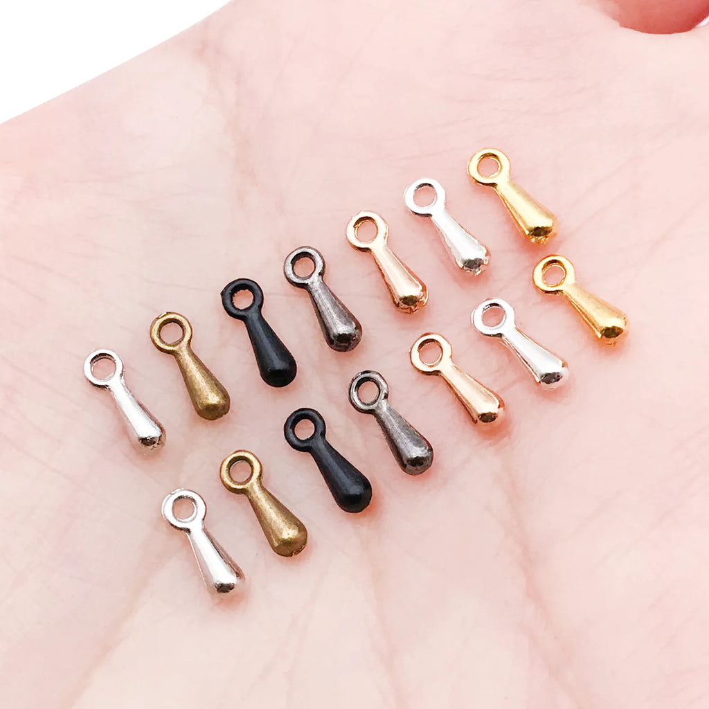 Zinc Alloy Extension Chain with Water Drop Charm for DIY Bracelet Necklace Making