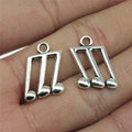 13x19mm 1.4g Antique Silver Zinc Alloy Music Note Charm Pendant for DIY Music Theme Jewelry Making
