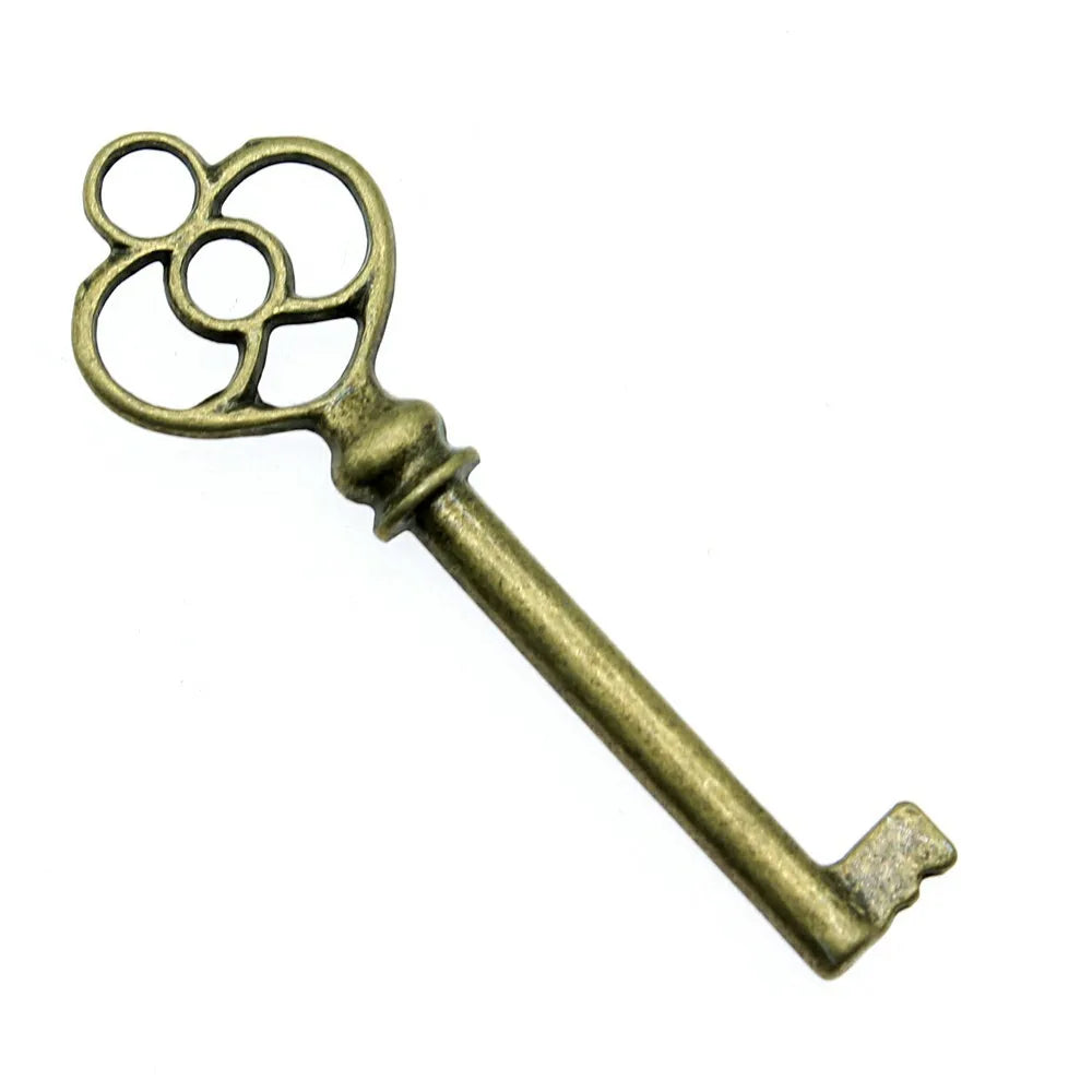 60mm 4.7g Multicolor Zinc Alloy Key Charm Pendant for DIY Necklace Bracelet Jewelry Making