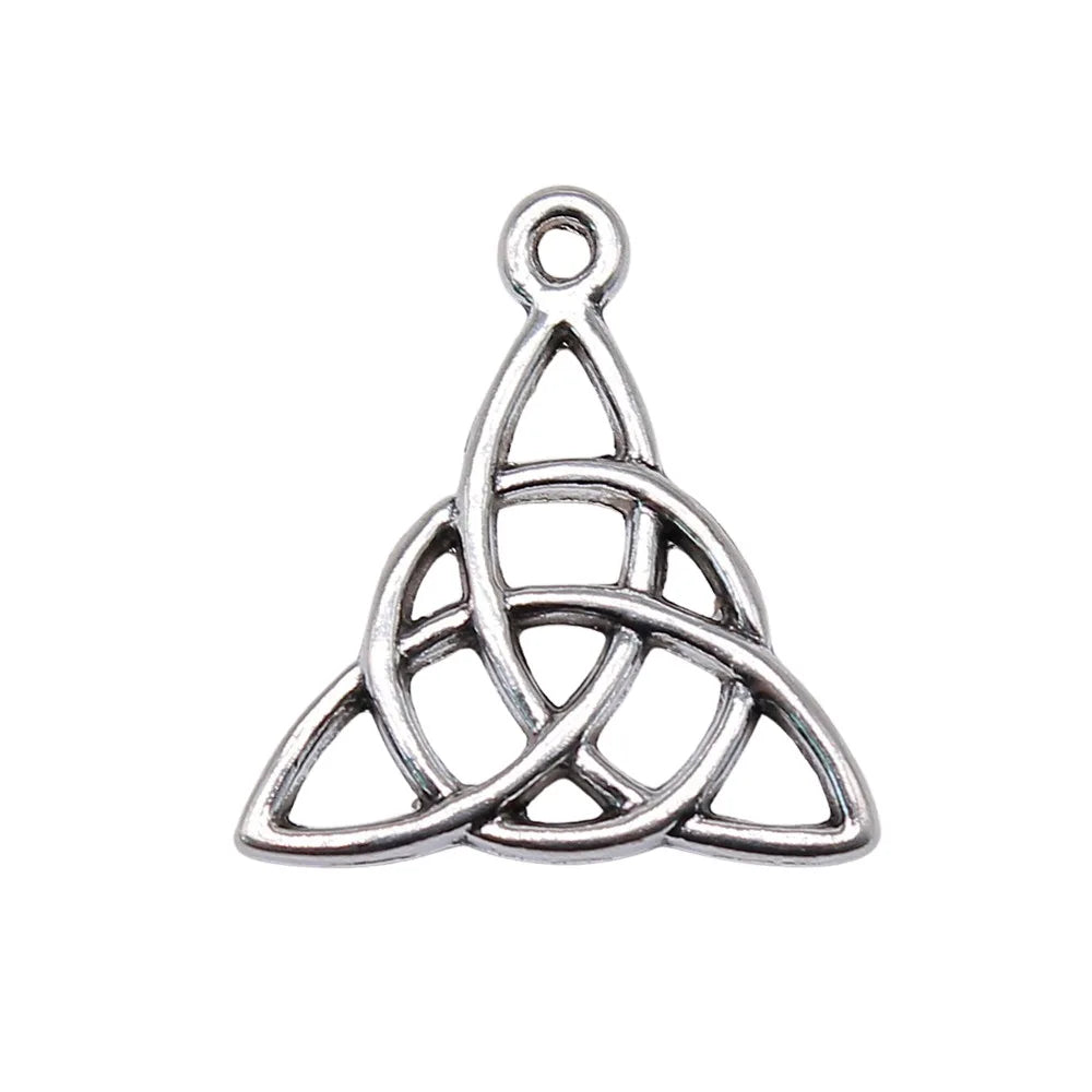 21x20mm 1.3g Antique Silver Zinc Alloy Celtic Amulet Celtic Knot Charm Pendant for Bracelet Necklace Making