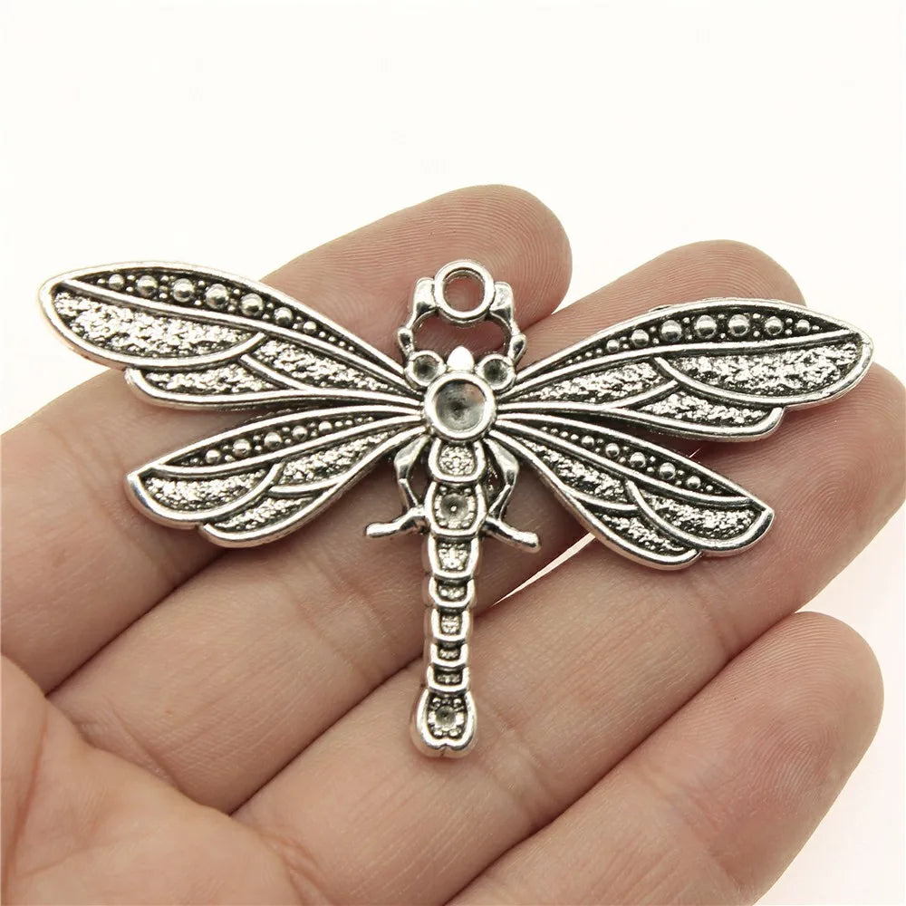 71x42mm 13g Multicolor Zinc Alloy Dragonfly Charm Pendant for DIY Bracelet Necklace Jewelry Making