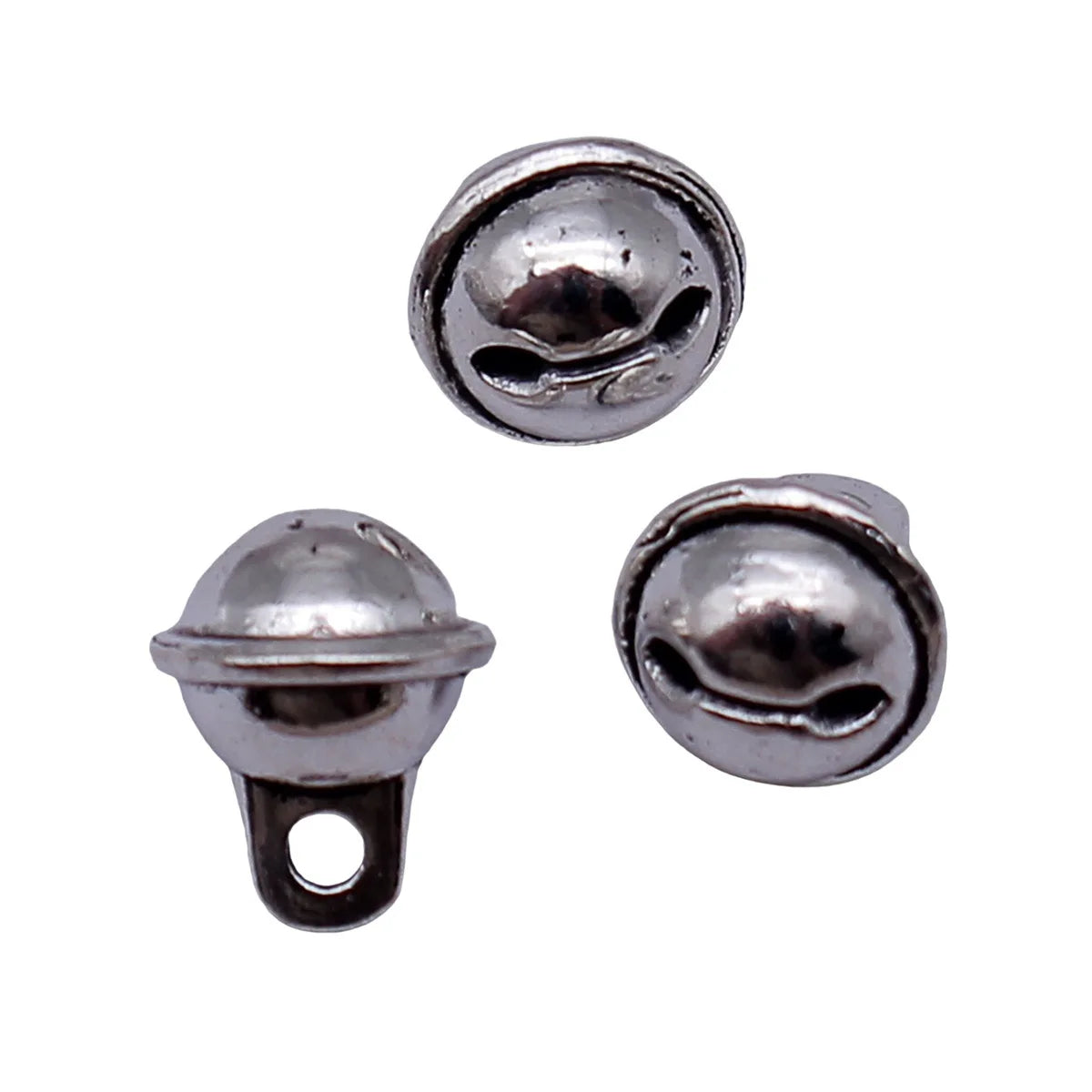 9.3x7.8x7.8mm 1.1g Antique Silver Zinc Alloy Bell Shape Charm Pendant for DIY Bracelet Necklace Jewelry Making
