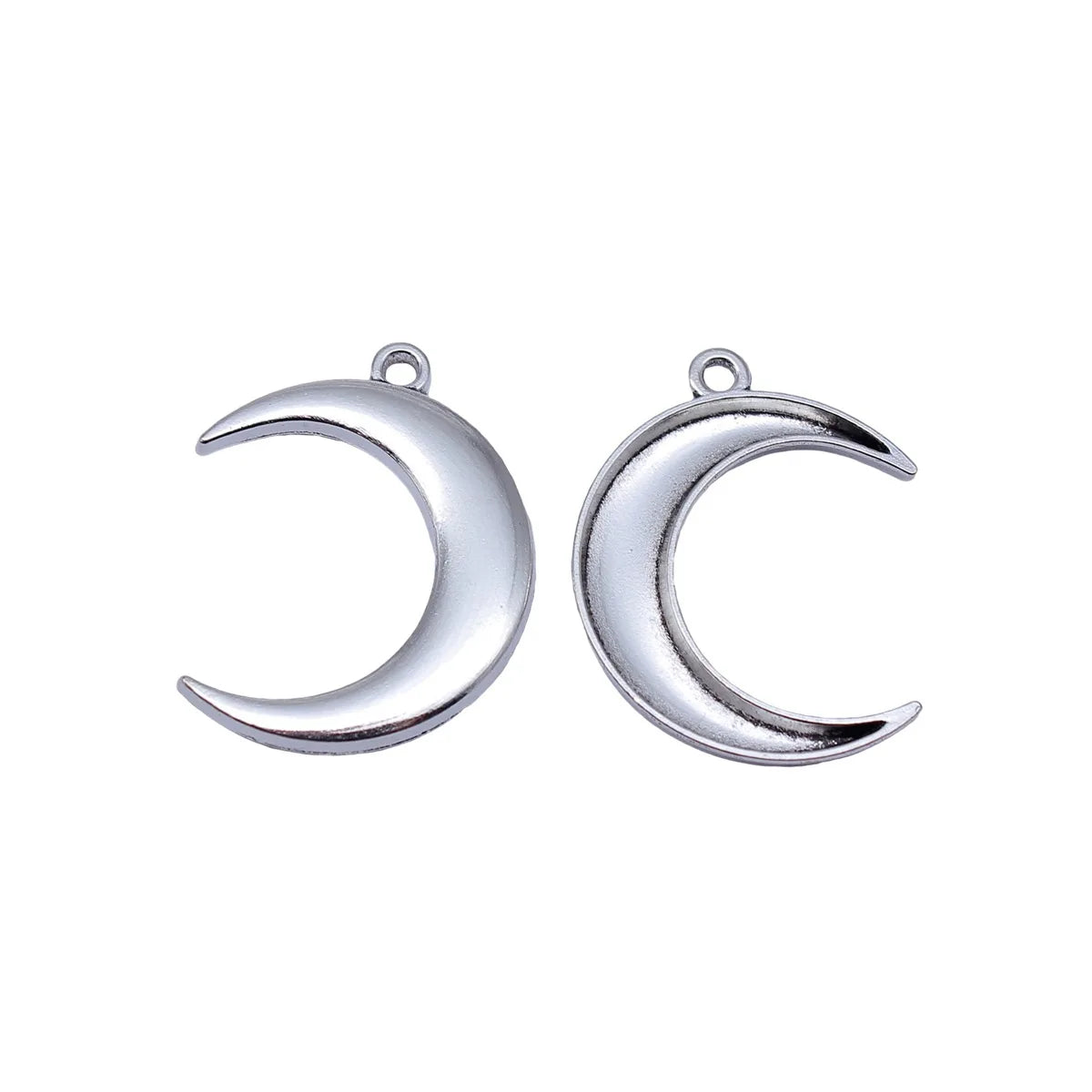 28x22mm 1.45g Antique Silver Zinc Alloy Moon Charm Pendant for DIY Bracelet Necklace Jewelry Making