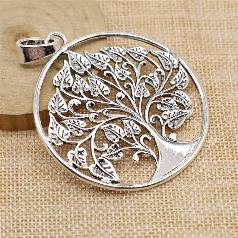 62x81mm 21.7g Multicolor Zinc Alloy Tree of Life Charm Pendant for Necklace Wall Jewelry Making