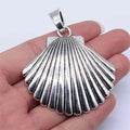 55x55mm 18.4g Antique Silver Zinc Alloy Shell Charm Pendant for DIY Necklace Bracelet Making