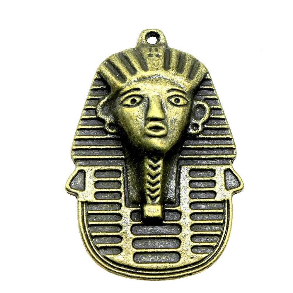 50x35mm 9.6g Multicolor Zinc Alloy Egyptian Cleopatra Charm Pendant for DIY Necklace Making