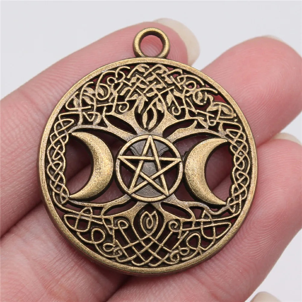 35x39mm 4.7g Multicolor Zinc Alloy Tree of Life Charm Pendant for DIY Necklace Jewelry Making