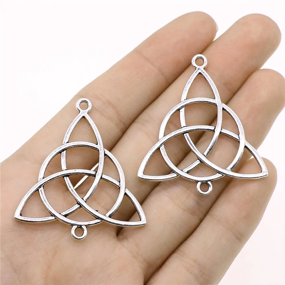 39x43mm 3.8g Antique Silver Zinc Alloy Celtic Knot Connector Charm for DIY Bracelet Making