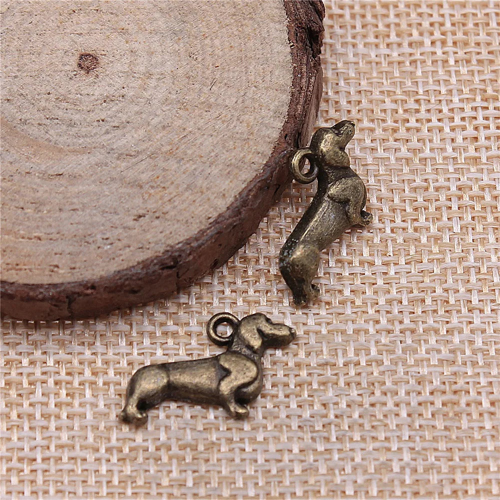 20x15mm 1g Multicolor Zinc Alloy Dog Charm Pendant for DIY Necklace Bracelet Jewelry Making