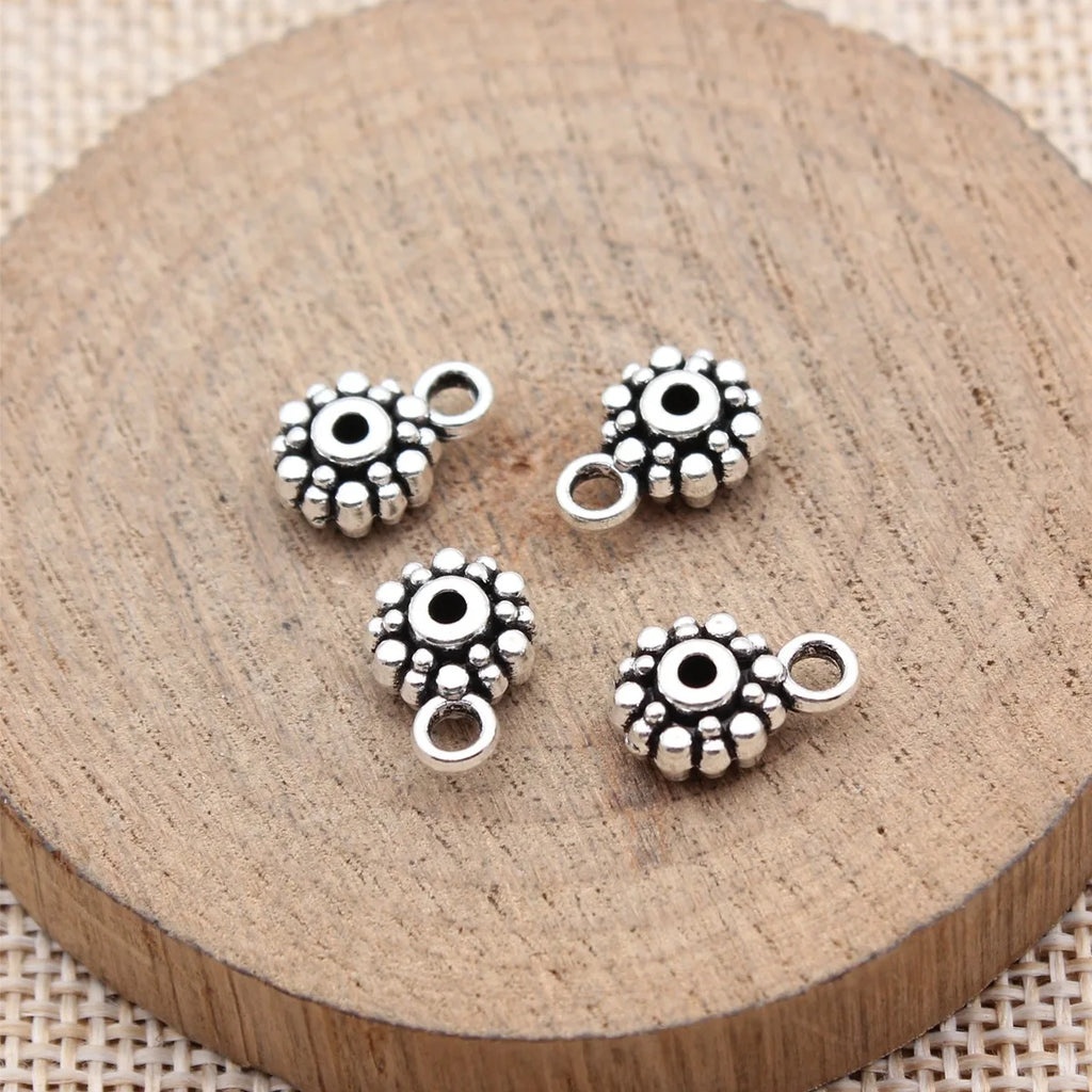 12x8.6x4.6mm 1g Antique Silver Zinc Alloy Three-Way Bail Pendant Connector for DIY Jewelry Making