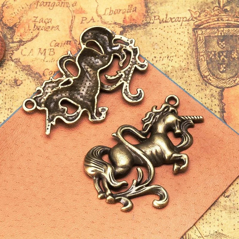 48x35MM Zinc Alloy Horse Unicorn Charm Pendant for DIY Necklace Bracelet Jewelry Making