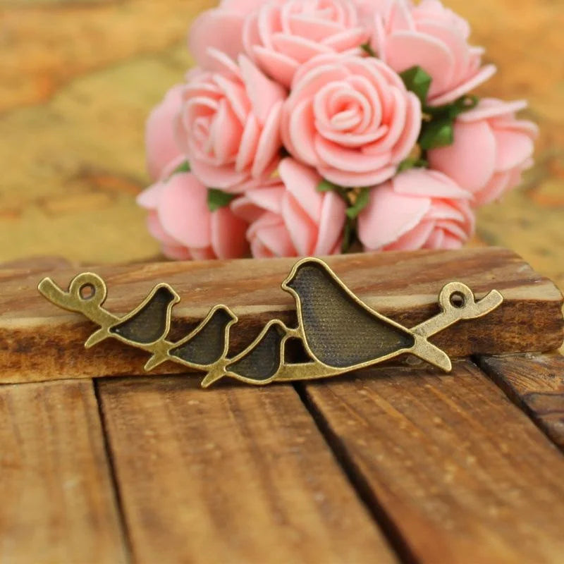 66x18MM Antique Silver Zinc Alloy Bird Charm Pendant for DIY Necklace Bracelet Jewelry Making