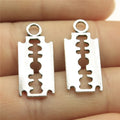 24x11mm 1.1g Antique Silver Zinc Alloy Razor Blade Charm Pendant for DIY Necklace Bracelet Making