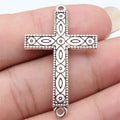 43x26mm 4.7g Antique Silver Zinc Alloy Cross Connector Charm for DIY Necklace Bracelet Jewelry