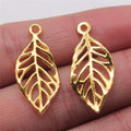 13x29mm 1.1g Multicolor Zinc Alloy Hollow Leaf Charm Pendant for DIY Necklace Bracelet Jewelry Making