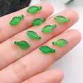 Acrylic Lemon Leaf Loose Beads and Charms for DIY Necklace Earrings Keychain Making