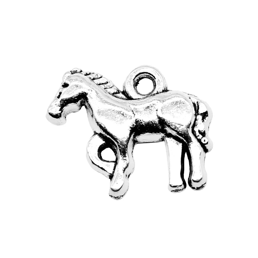 22x17mm 1.6g Multicolor Zinc Alloy Pony Charm Pendant for DIY Necklace Bracelet Jewelry Making