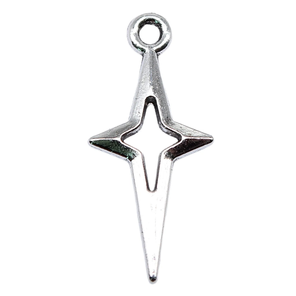 23x10mm 0.5g Multicolor Zinc Alloy Hollow Star Charm Pendant for DIY Necklace Bracelet Jewelry Making