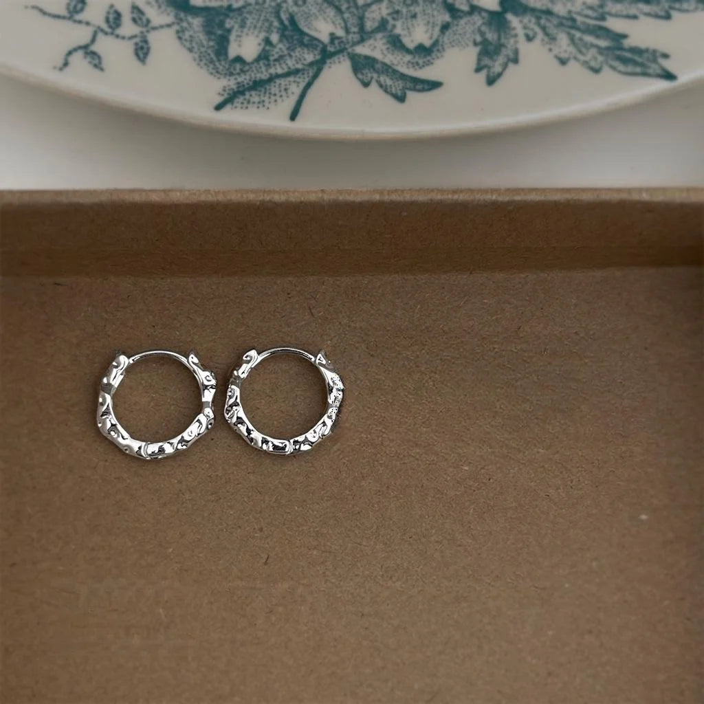 Minimalist 14K Gold Plated Copper Geometric Stud Earrings Irregular Petite Style Jewelry