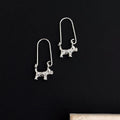 Cute 3D Puppy Copper Drop Earrings Fresh Sweet Playful Niche Designer Animal Jewelry