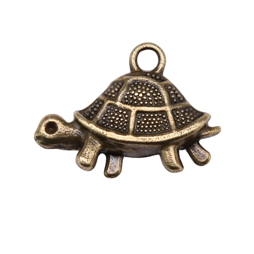 27x19mm 1.9g Multicolor Zinc Alloy Turtle Charm Pendant for Ocean Animal DIY Jewelry Accessories