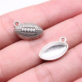 17x10mm 1.2g Multicolor Zinc Alloy Rugby Football Charm Pendant for DIY Sports Necklace Bracelet Making