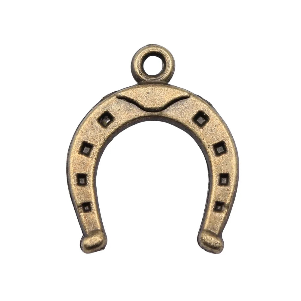 16x13mm 0.6g Multicolor Zinc Alloy Horseshoe Charm Pendant for DIY Necklace Bracelet Jewelry Making
