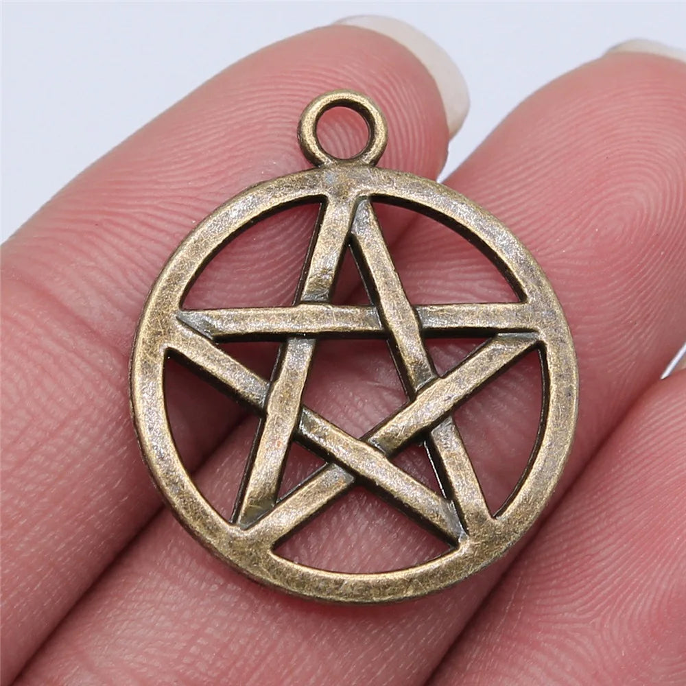 25mm 4.1g Zinc Alloy Five Point Star Charm Pendant for Necklace Bracelet Earring DIY Jewelry