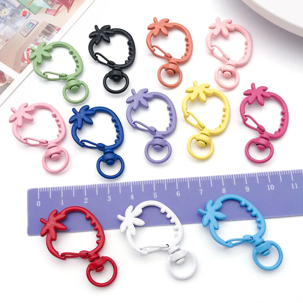 Enamel Zinc Alloy Strawberry Dog Lobster Clasps