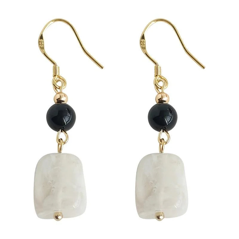 Original Handmade Copper Geometric Line Drop Earrings Elegant Court Style Jewelry for Women
