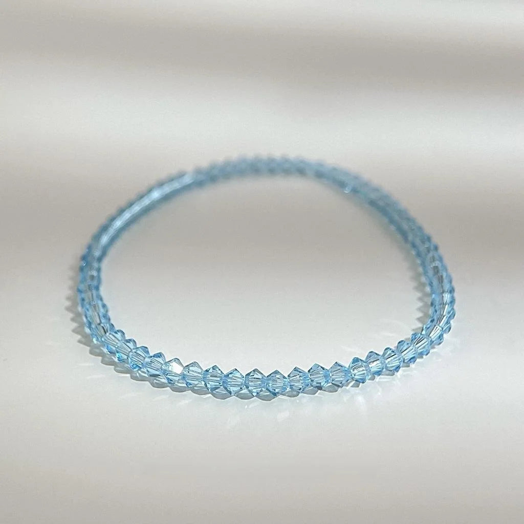 Premium Sparkling Crystal Round Bead Bracelet Geometric Minimalist Luxury Style