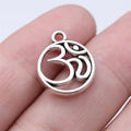 15x18mm 1.2g Antique Silver Tone Zinc Alloy OM Charm Pendant for DIY Necklace Bracelet Making