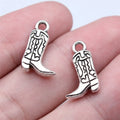 11x18mm 1.7g Multicolor Zinc Alloy Double Sided Cowboy Boot Charm Pendant for DIY Western Jewelry