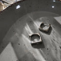 Minimalist Copper Stud Earrings Smooth Metal Geometric Hollow Square Everyday Jewelry