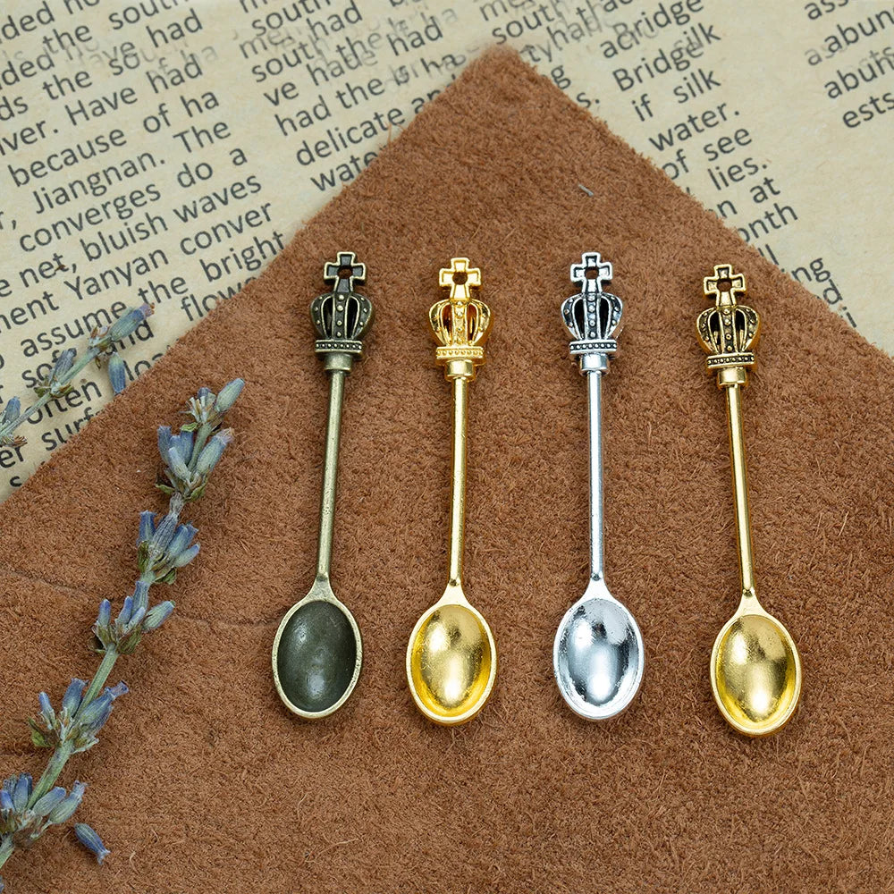 56x10MM Zinc Alloy Crown Spoon Charm Pendant for DIY Necklace Bracelet Jewelry Making