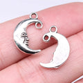 18x12mm 0.89g Multicolor Finish Zinc Alloy Moon Connector Charm Pendant for Bracelet Necklace DIY