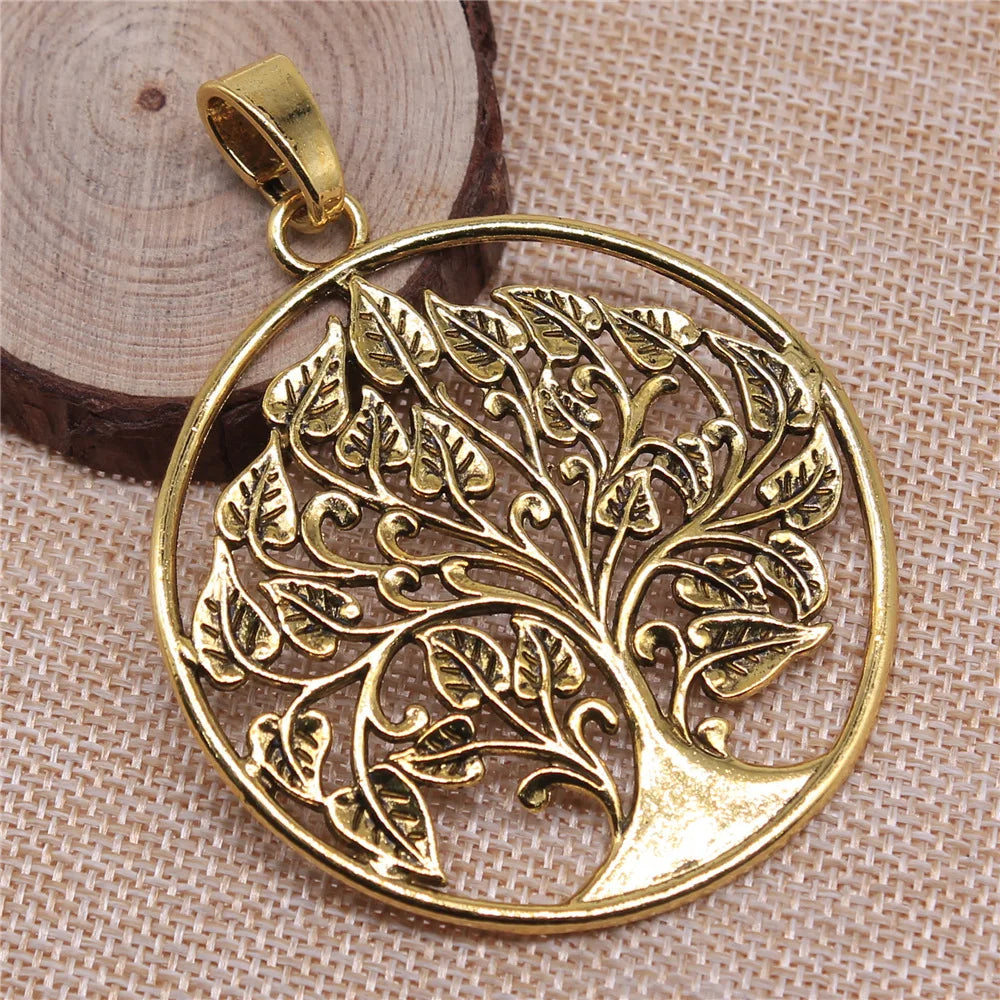 62x81mm 21.7g Multicolor Zinc Alloy Tree of Life Charm Pendant for Necklace Wall Jewelry Making