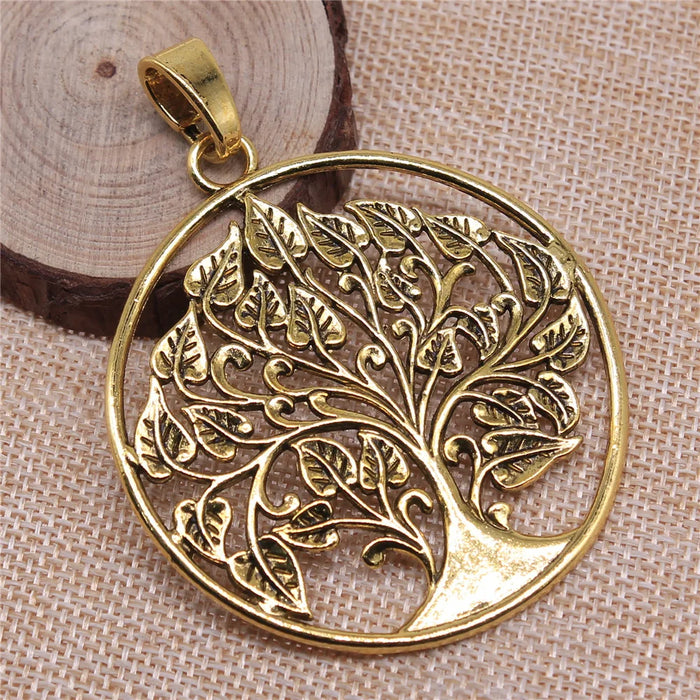 62x81mm 21.7g Multicolor Zinc Alloy Tree of Life Charm Pendant for Necklace Wall Jewelry Making