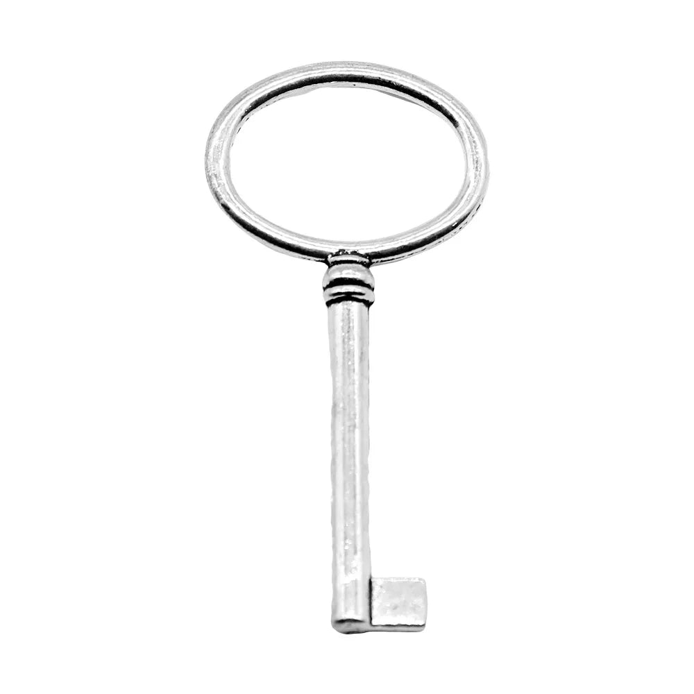 63x30mm 5.5g Antique Silver Zinc Alloy Key Charm Pendant for DIY Necklace Bracelet Jewelry Findings