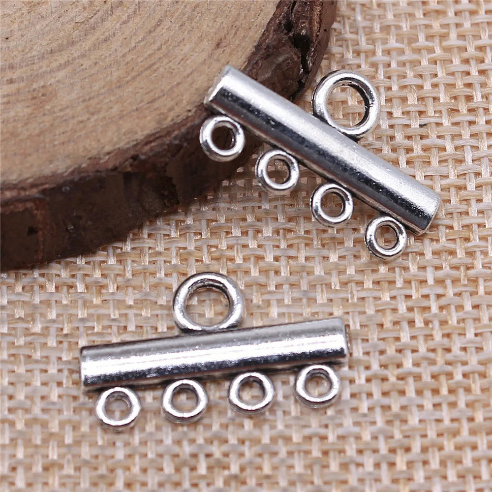 22x13mm 1g Antique Silver Zinc Alloy Simple Geometric Earring Connector Charms for DIY Earrings Making