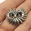 30x26mm 2.7g Antique Silver Zinc Alloy Owl Cat Charm Pendant for Necklace Bracelet Making