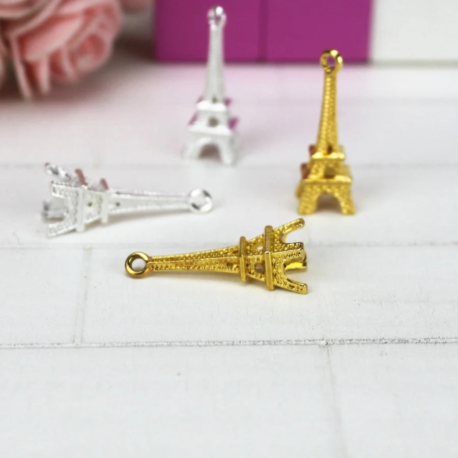 23x8MM Iron Eiffel Tower Charm Pendant No.646678 for DIY Necklace Bracelet Jewelry Making