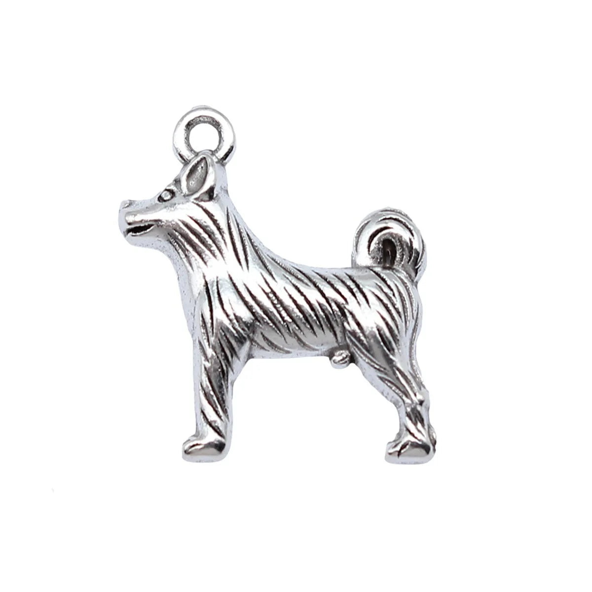 25x23mm 2.8g Antique Silver Tone Zinc Alloy Dog Charm Pendant for DIY Necklace Bracelet Jewelry