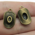 23x13mm 1.9g Multicolor Zinc Alloy Cowboy Hat Charm Pendant for Western Theme DIY Jewelry Making