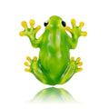 Cute Green Enamel Frog Brooch With Rhinestone Eyes, Animal Lapel Pin Corsage Gift For Women's Outfits