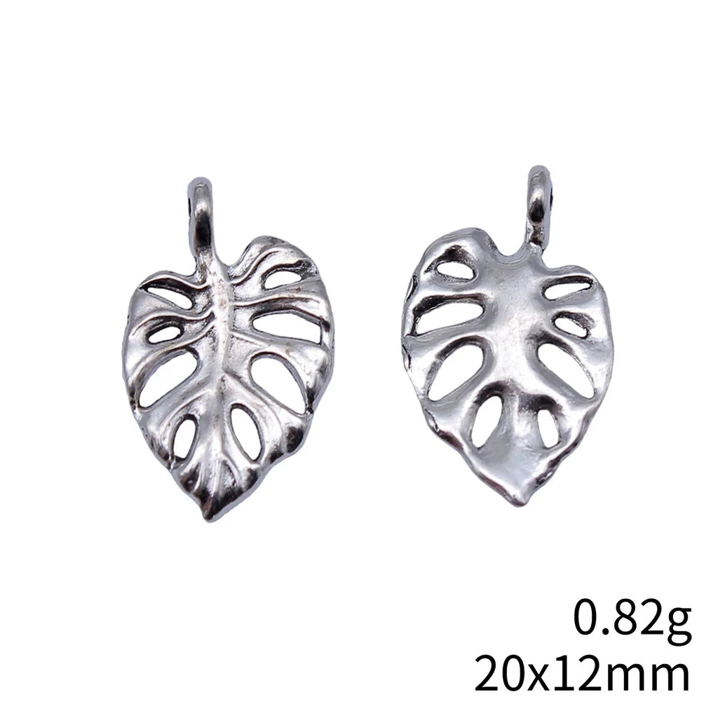 20x12mm 0.82g Multicolor Zinc Alloy Leaf Charm Pendant for Bracelet Necklace DIY Jewelry Making