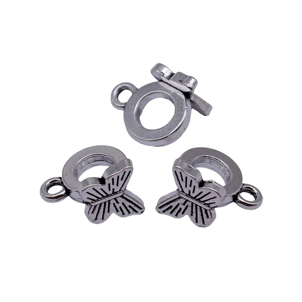 11x9.3x8.5mm 0.93g Antique Silver Zinc Alloy Butterfly Pendant Bail Jewelry Findings for DIY Charm Making