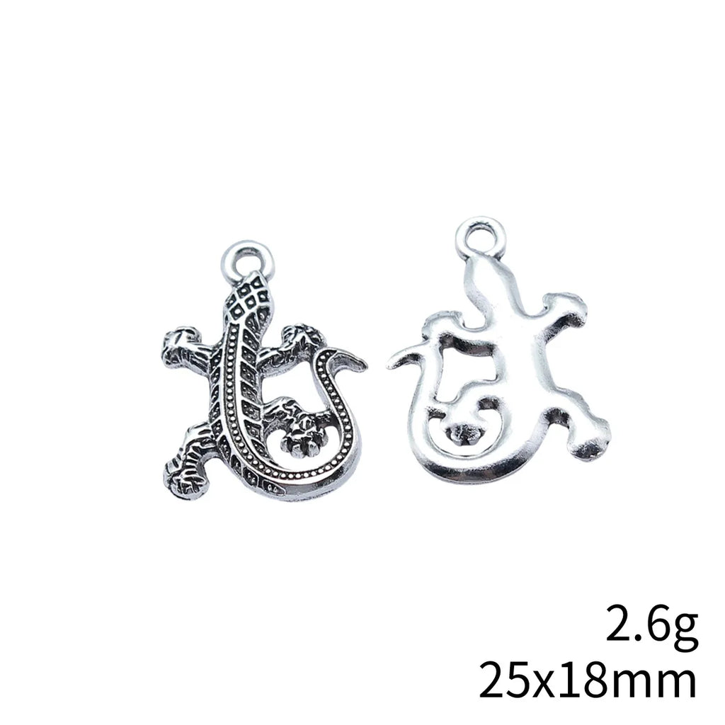25x18mm 2.6g Multicolor Zinc Alloy Lizard Charm Pendant for DIY Necklace Bracelet Jewelry Making